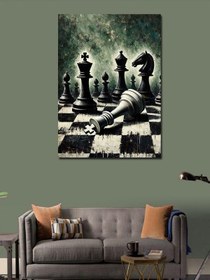 Resim Kanvas Tablo Satranç Tahtası Ve Şah, 70 x 100 