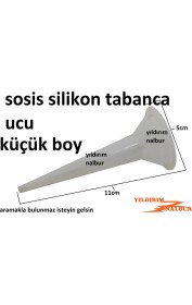 Resim Yıldırım 5'li Sosis Tabanca Ucu Küçük Boy Derz Tabancası Ucu Silikon Tabancası Plastik Uç Mini Ebat 