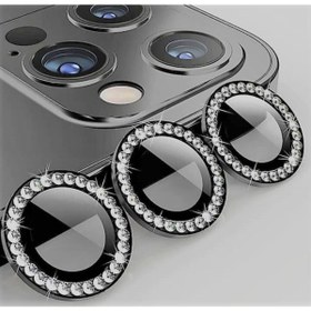 Resim RXP Iphone 13 Pro Ve 13 Pro Max Uyumlu Siyah Taşlı Kamera Lensi Koruma 