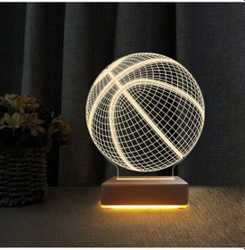 Resim Hediyelik Basketbol Tasarımlı 3d Led Gece Lambası 