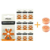 Resim Oticon 13 Numara Işitme Cihazı Pili (10 Paket X 6= 60 Adet) + Hediye Nem Alıcı Tablet, Yesmed 