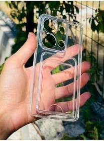 Resim Zipax Xiaomi Redmi İle Uyumlu Note 13 Pro 4G Kılıf Şeffaf Kartlıklı Silikon Azn Setrakart 