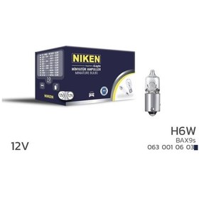 Resim Niken 12v H6w Ampul Bax9s 10 Lu 