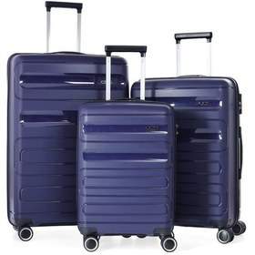 Resim Ççs 5225 Polipropilen 3 Lü Valiz Seti-lacivert Lacivert 