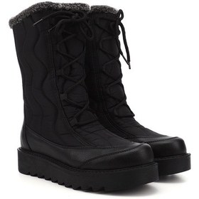 Resim Gönderi R Siyah Bağcıklı Termo Taban Comfort Kar Botu Siyah 