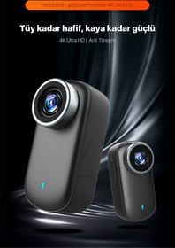 Resim METONTECH mini 4K Ultra HD Wi-Fi Aksiyon Kamerası | IP65 Su Dayanıklı | Geniş Açı - Yedek Başlıklar 