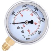 Resim Dianziye Makine Ve Endüstriyel Cihazlar İçin 0-400bar 1/4bsp Y60 Radyal Yağlı Baskül Göstergesi - Cam Kapaklı, Kesin Okuma 