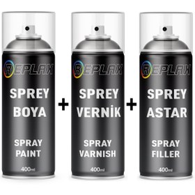 Resim REPLAX Renault Clio Poyraz Gri Kod 266 Sprey Rötuş Boyası + Vernik + Astar 