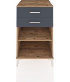 Resim Kronos Komodin Tek Raflı 2 Çekmeceli 60x59x96 Çam-antrasit Atlas Çam 