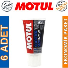 Resim Motul Scooter Gear 80W-90 Motosiklet Şanzıman Yağı 6 x 150 ML 