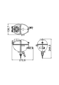 Resim Mercedes C200 W204 Yedek Su Deposu 2007-2013 Mahle Crt209000s 