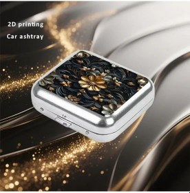 Resim Dashanshop 2d Desenli Yaratıcı Baskılı Paslanmaz Çelik Araç Küllüğü, Pratik Ve Şık 