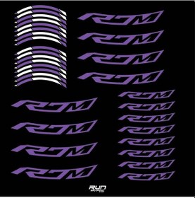 Resim Yamaha Yzf R7m Mor Jant Şeridi Sticker Uyumlu Çok Renkli 