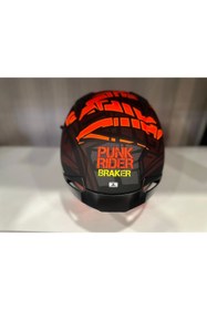 Resim Genel Markalar KASK MT BRAKER SV PUNK RİDER B5 MAT ORANGE/RED/BLACK 