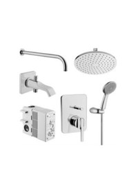 Resim VitrA Suit Ankastre Elduşlu Banyo/duş Seti,6 Parça, Krom A42286, A42490, A45652, A41949, A45708, A45679 Diğer 