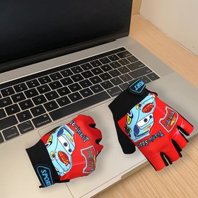Resim Disney Cars Karikatür Kadınlar için Parmaklık Eldivenler - Canlı Şarjlı McQueen Tasarımı, Dış Mekan Sporları, Kamp, Balıkçılık ve Bisiklet için Kaymaz Tutuş, Dayanıklı Nefes Alabilen Kumaş, Elde Yıkanabilir, Bisiklet Aksesuarları, Eğlenceli Tasarım, Esnek Malzeme 