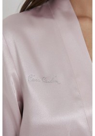 Resim Pierre Cardin Saten Kısa Tek Sabahlık 1010 Pudra (546534809) 