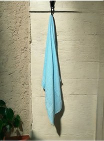 Resim Büyük Boy Banyo Havlusu, Duş Havlusu, Tek Silgi 95 X 145cm Turkuaz 