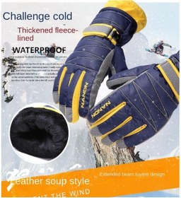 Resim Turuncu Yeni Kış Kayak Eldivenleri Ebeveyn-çocuk Bisiklet Su Geçirmez Rüzgar Geçirmez Sıcak Eldiven Kalınlaşmış Soğuk Koruma Kayak Eldivenleri Turuncu 