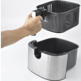 Resim 6,5l Dokunmatik Yağsız Hava Fritözü Gri, Sağlıklı ve Pratik Pişirme Cihazı 