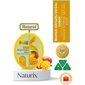 Resim Naturix Doğal Sponge Mango Soap Peeling Etkili Mango Süngerli Sabun 150 G 