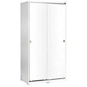 Resim Adore Mobilya 5 Raflı Ara Bölmeli Sürgülü Beyaz Gardırop 