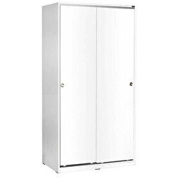 Resim Adore Mobilya 5 Raflı Ara Bölmeli Sürgülü Beyaz Gardırop 