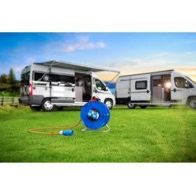 Resim Brennenstuhl Garant Serisi IP44 Cee 2 Girişli Kablo Makarası 25 Metre 