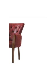 Resim Bengimobilya Sandalye Zus186 Kapitone Model Ahşap Retro Iskelet Kırmızı Nubuk 