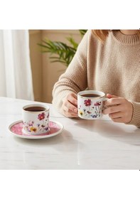 Resim Güral Porselen Mental 4 Parça Çay Fincan Takımı 67092 Pembe Altın - Pembe 