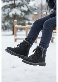Resim Cool Siyah İçi Polarlı Kaymaz Kız Çocuk Bot Lina F Siyah 