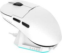 Resim Coverzone AJAZZ AJ159P MC 3 Modlu 1000Hz 12.000 DPI Manyetik Şarj İstasyonlu PAW 3311 Optik Sensör Gaming Mouse (Beyaz) 