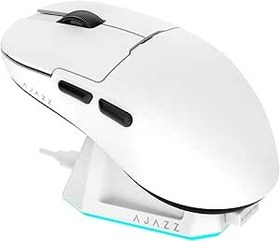 Resim Coverzone AJAZZ AJ159P MC 3 Modlu 1000Hz 12.000 DPI Manyetik Şarj İstasyonlu PAW 3311 Optik Sensör Gaming Mouse (Beyaz) 