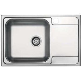 Resim 79 X 50 Mutfak Eviyesi 7950gr Keten Sağ Damlalıklı Krom 