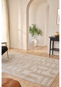 Resim Kaşmir Halı İskandinav Tora Beige 120x180 Cm Salon Mutfak Halısı Yolluk Bej 