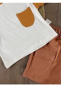 Resim Bebicix Önden Cepli Bisiklet Yaka Erkek 2li Takım Kahverengi 