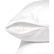 Resim Beyaz fermuarlı yastık mitili, yastık kılıfı 
