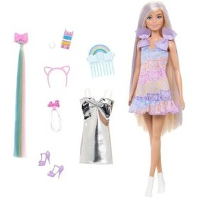 Resim Barbıe Upuzun Muhteşem Saçlı Bebekler Bebek Barbie Upuzun Muhteşem Saçlı Bebekler Serisi Bebek Ve Aksesuarları, 2 Farklı Kombiniyle Upuzun Saçlı Sarışın Bebek Jct72 