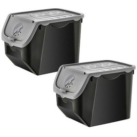 Resim Hobby Life Coral 12 Litre 2Li Soğan Patates Saklama Kutusu Gri Çok Renkli 