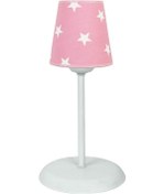 Resim Şenay Aydınlatma Çocuk Odası Konik Kumaş Küçük Abajur-Pembe Yıldı Diğer 