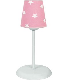 Resim Şenay Aydınlatma Çocuk Odası Konik Kumaş Küçük Abajur-Pembe Yıldı Diğer 