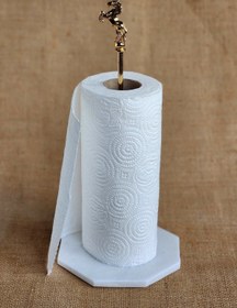 Resim ioadesign Arya-gerçek Ince Mermer Kağıt Havluluk Peçetelik- Altın Metal At Figürlü 