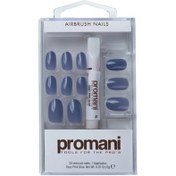 Resim Promani Koyu Mavi Slate Takma Tırnak Kiti 