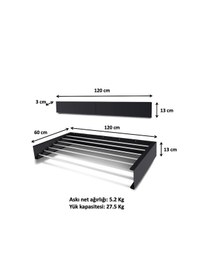 Resim Duvara Monte Patentli Tasarım Kurutmalık Çamaşır Askısı 120 CM Antrasit 