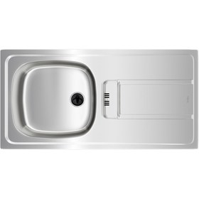 Resim TEKA Gravity 45 Mikro Keten Dokulu Tek Gözlü Sağ Damlalıklı Eviye (TEKA.115120044) 