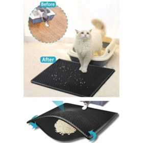 Resim Mucit Home Kedi Tuvalet Paspası Kedi Kumu Paspası Elekli Kum Toplayıcı Kedi Halısı 