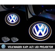 Resim FEMEX Volkswagen Araçlar Için Pilli Yapıştırmalı Kapı Altı Led Logo-markana Özel Sticker Hediye) 
