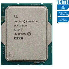 Resim Intel Raptor Lake I5-14400F Tray Vga'sız, Fansız 10 Cores 2,50/4.70GHZ 20MB Lga 