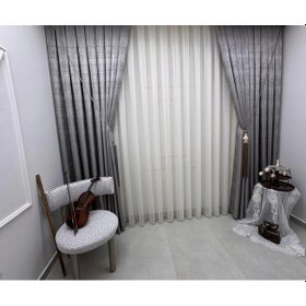 Resim Nivemeshome Simla Gold Işıltılı 1/3 Sık Pileli Tül Perde Apm Gold 