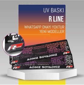 Resim R Line Plakalık, 2 Adet Premium Uv Baskı, Plakalıkhane 
